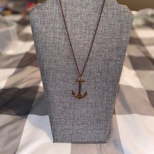 Long anchor necklace